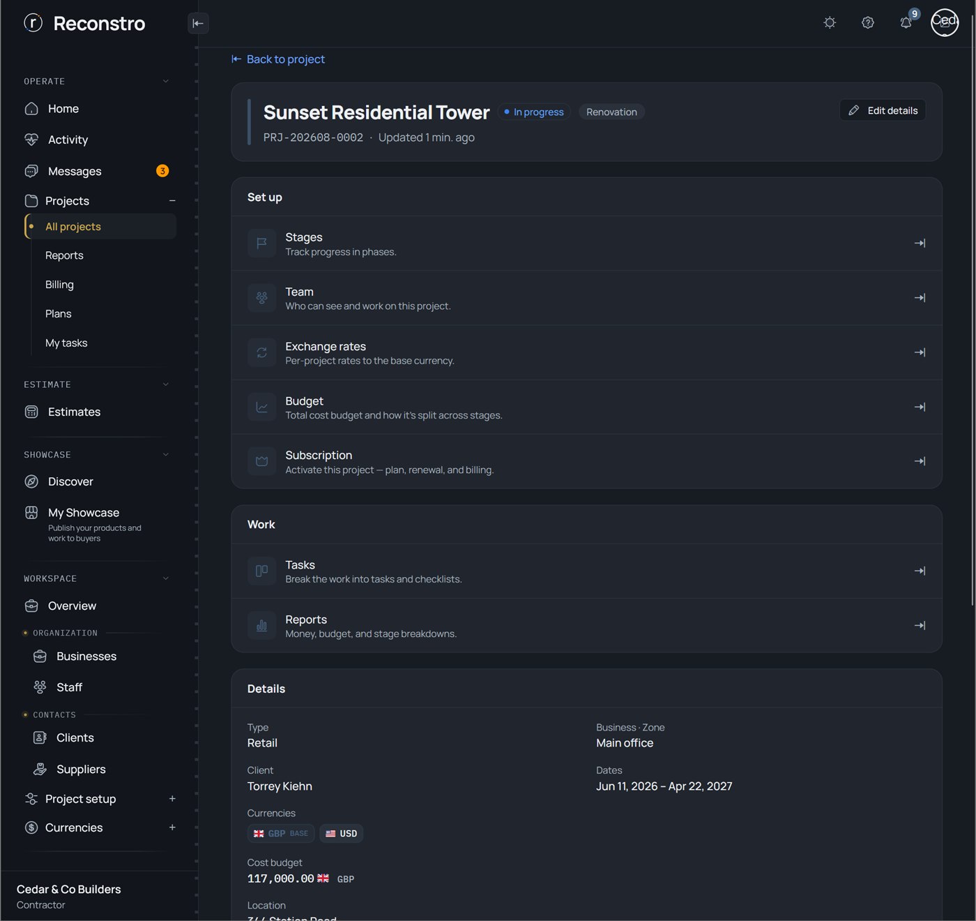 Project manage hub